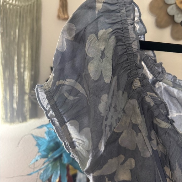 NWT O'Neill Blue Floral Dress Size Large - Picture 4 of 9